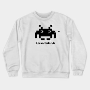 Pixelart Space Invader Headshot Headshot Crewneck Sweatshirt